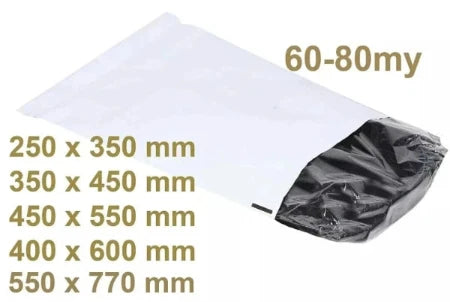 E3-PACK Versandtaschen 350 x 450 + 50 mm – Weiße LDPE Coex Folie 60 µm – Selbstklebend, Blickdicht & Reißfest