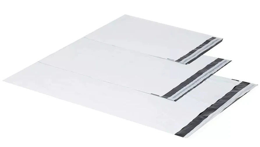 E3-PACK Versandtaschen 350 x 450 + 50 mm – Weiße LDPE Coex Folie 60 µm – Selbstklebend, Blickdicht & Reißfest